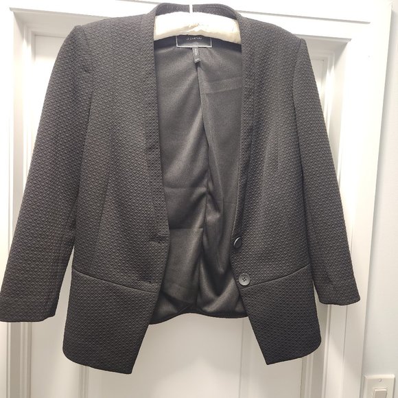 Cropped 3/4 sleeve black blazer - Picture 1 of 3